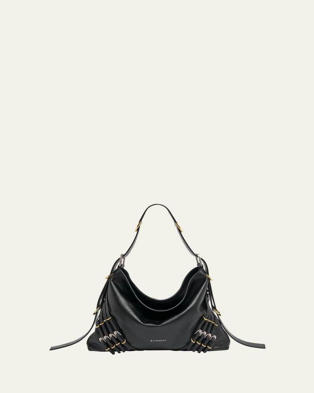 Voyou Medium Buckle Shoulder Bag in Leather